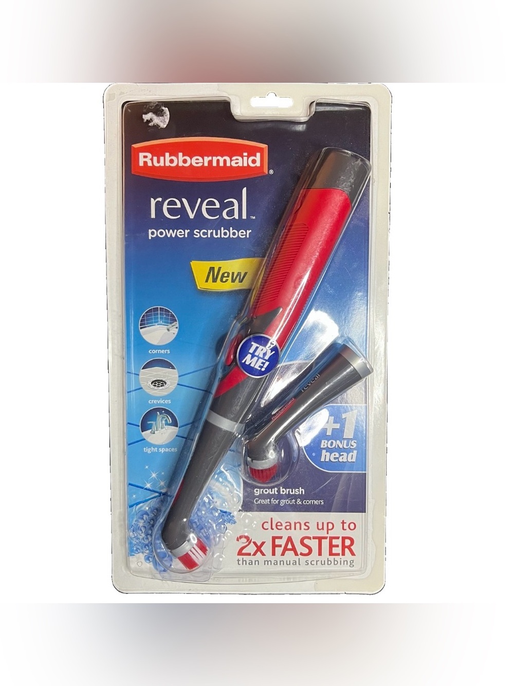 Rubbermaid Reveal Power Scrubber with Multi-Purpose Head, Cordless Electric